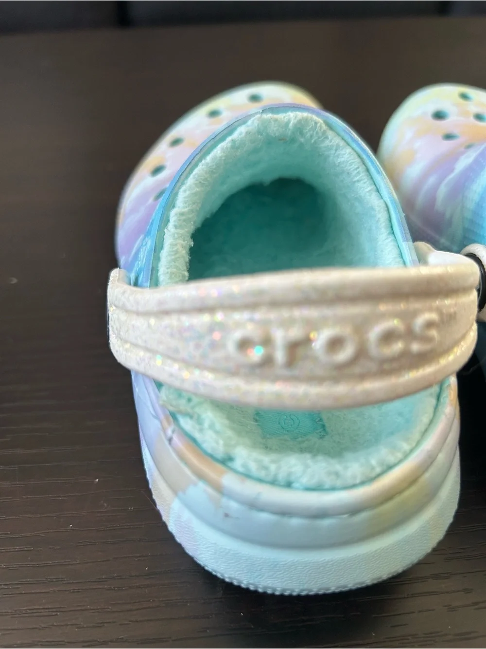 Crocs classic lined Kids Tie-Dye Fleece-Lined Clog - Blue/Purple/Pink